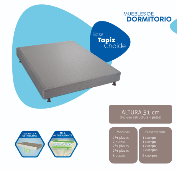 BASE CHAIDE TAPIZ 2 1/2 PLAZAS 31 2C