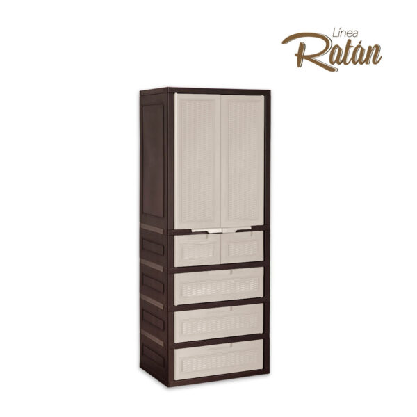 ARMARIO CAJONERA DECO RATAN BEIGE CAFÉ PICKA